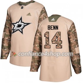 Adidas Maillot de Hockey Dallas Stars Jamie Benn 14 2017-2018 Camo Veterans Day Practice Authentic - Homme